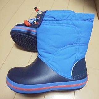 クロックス(crocs)のパーパ様専用 crocs ブーツ 18 ブルー(ブーツ)