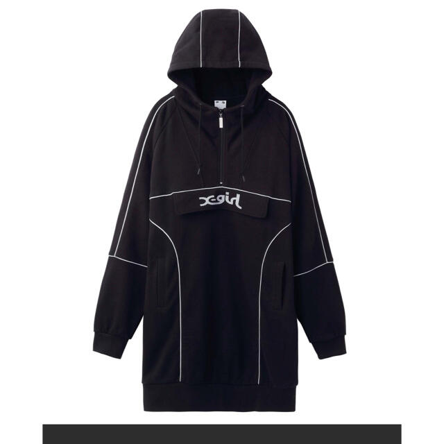 X-girl(エックスガール)の新品 X-girl  SWEAT ANORAK ワンピース レディースのワンピース(ひざ丈ワンピース)の商品写真