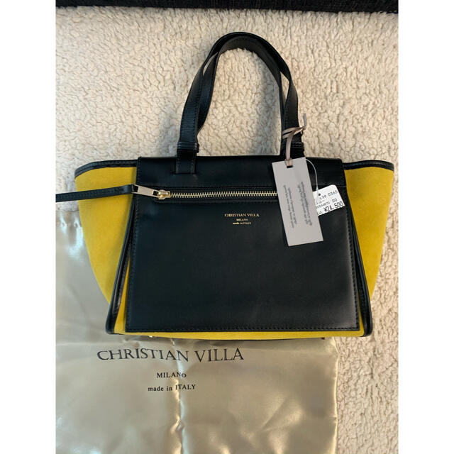 新品　nouer CHRISTIAN VILLA スエード×レザーハンドバッグ