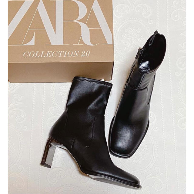 新品　ZARA メタリックヒールショートブーツ　スカート ワンピ　ニット　コート