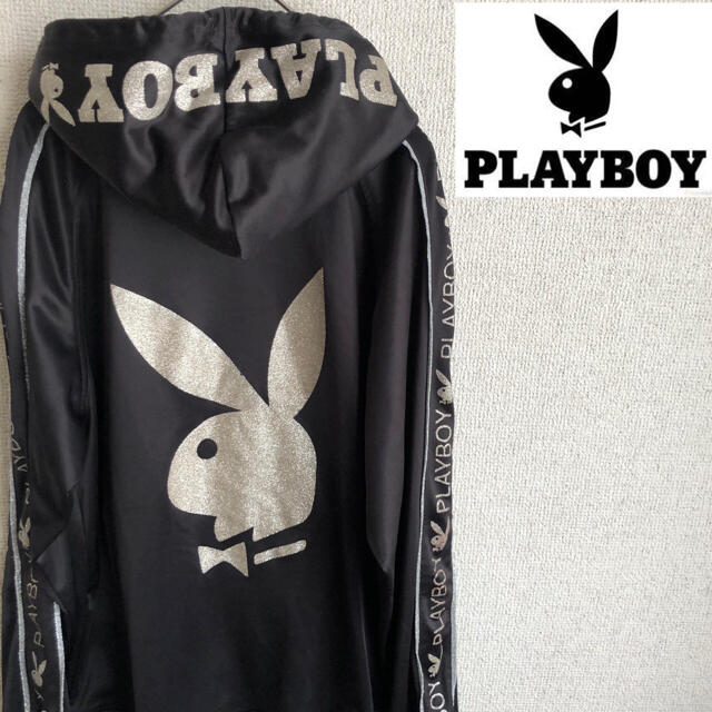 【プレイボーイ】PLAYBOY　パーカー　フーディー　ヴィンテージ　Lサイズ