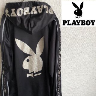 プレイボーイ(PLAYBOY)の90s PLAY BOY バックプリント　パーカー　プレイボーイ　古着　Mサイズ(パーカー)