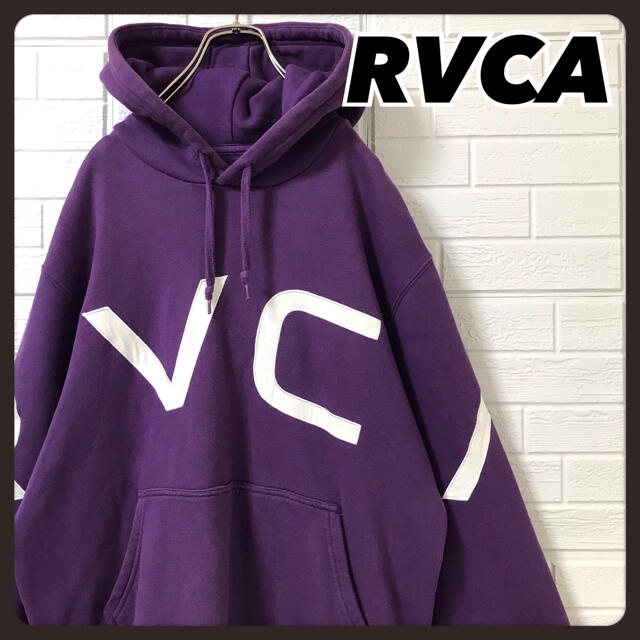 RVCA - ルーカ プルオーバー パーカー 紫 ビッグロゴの通販 by さと 