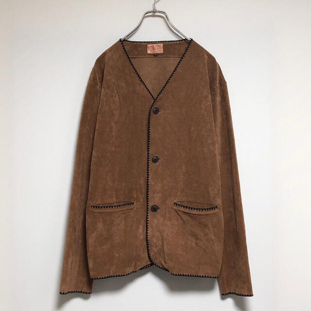 vintage western cardigan suede brown メンズのトップス(カーディガン)の商品写真