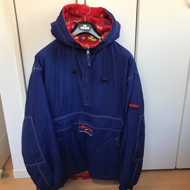 90S vintage ellesse 極暖　リバーシブル　アノラックパーカー