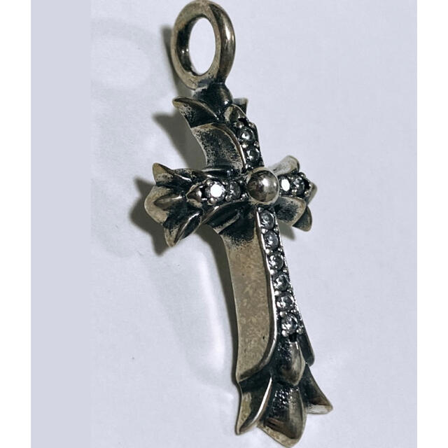 Chrome Hearts - クロムハーツ ダブルクロスチャーム ペンダント CZ