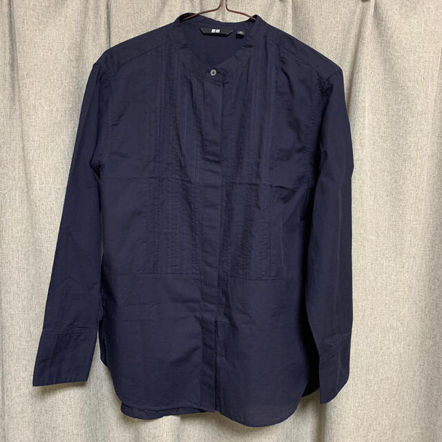 UNIQLO(ユニクロ)のユニクロ　ノーカラー　シャツ　ブラウス レディースのトップス(シャツ/ブラウス(長袖/七分))の商品写真