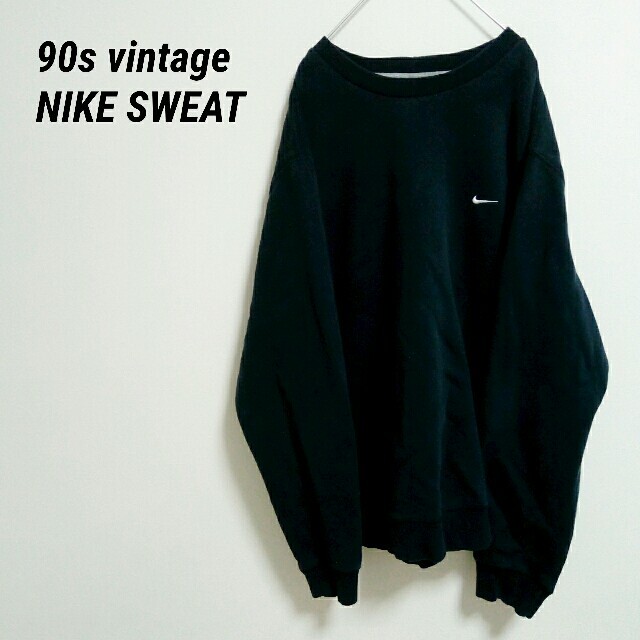 90s VINTAGE　NIKE　ナイキ　スウェット　刺繍ロゴ　ワンポイントロゴ