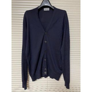 ジョンスメドレー(JOHN SMEDLEY)のJOHN SMEDLEY ジョンスメドレー コットン カーディガン ネイビー(カーディガン)