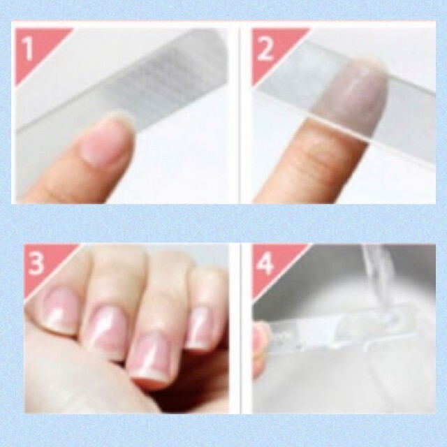 ガラス 爪磨き 爪やすり ネイルシャイナー 携帯ケース付 コスメ/美容のネイル(ネイルケア)の商品写真