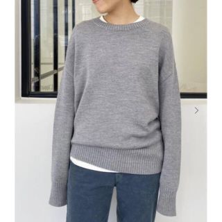 アパルトモンドゥーズィエムクラス(L'Appartement DEUXIEME CLASSE)の【新品タグ付】L'Appartement GENTLEMAN KNIT グレー(ニット/セーター)