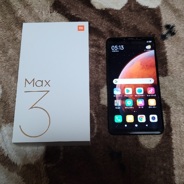 Xiaomi Mi Max3 SIMフリー ブラック 6.9インチスマートフォン/携帯電話