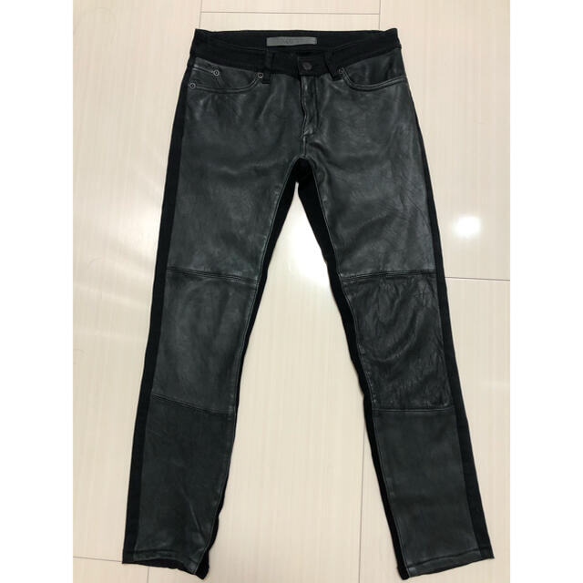 【美品・値引中】superfine レザー切替 スキニー パンツ