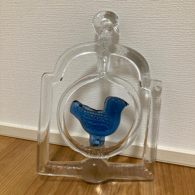 BODA  サンキャッチャー　北欧　青い鳥 エンタメ/ホビーの美術品/アンティーク(ガラス)の商品写真