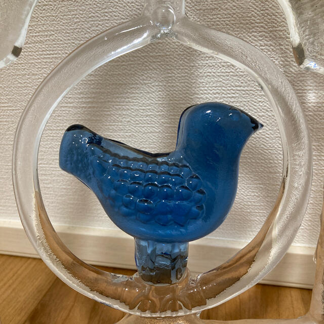 BODA  サンキャッチャー　北欧　青い鳥 エンタメ/ホビーの美術品/アンティーク(ガラス)の商品写真