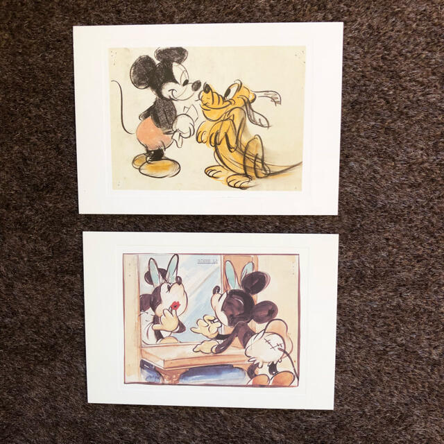 Disney(ディズニー)のミッキー&ミニー  スケッチ風ポストカード2枚セット エンタメ/ホビーの声優グッズ(写真/ポストカード)の商品写真
