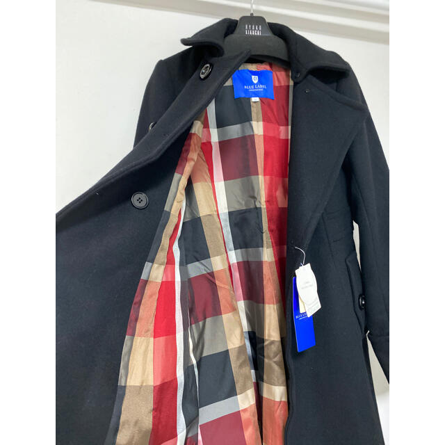 セール 海外 BURBERRY BLUE ロングコート LABEL ジャケット・アウター