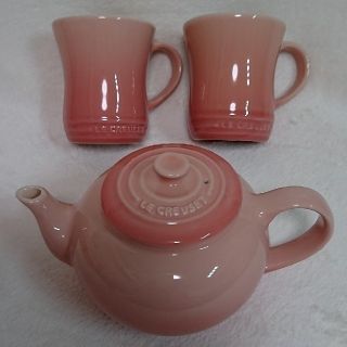 ルクルーゼ(LE CREUSET)のル・クルーゼ スモール ティー ポット マグカップ S  サーモンピンク(食器)