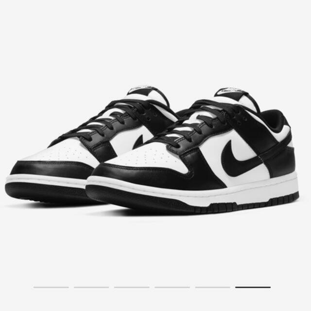 NIKE WMNS DUNK LOW WHITE/BLACK 28cm