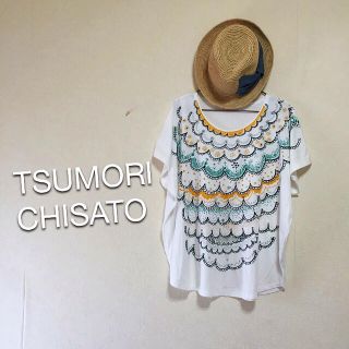 ツモリチサト(TSUMORI CHISATO)のツモリチサト 手書き風ガラカットソー(カットソー(半袖/袖なし))