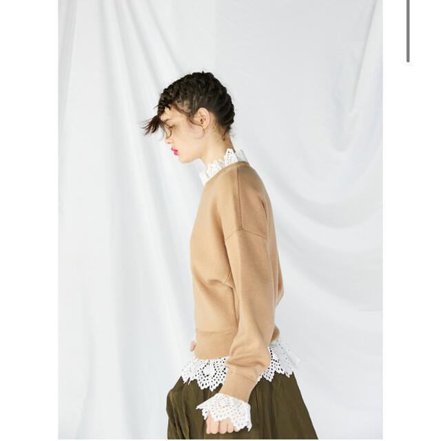 ENFOLD WOOL COTTON フリルPO-