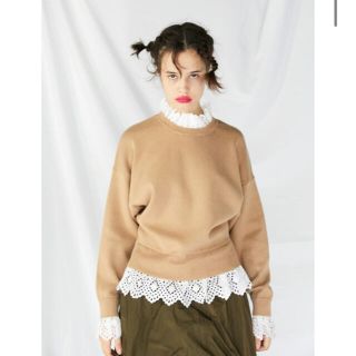 ENFOLD WOOL COTTON フリルPO-
