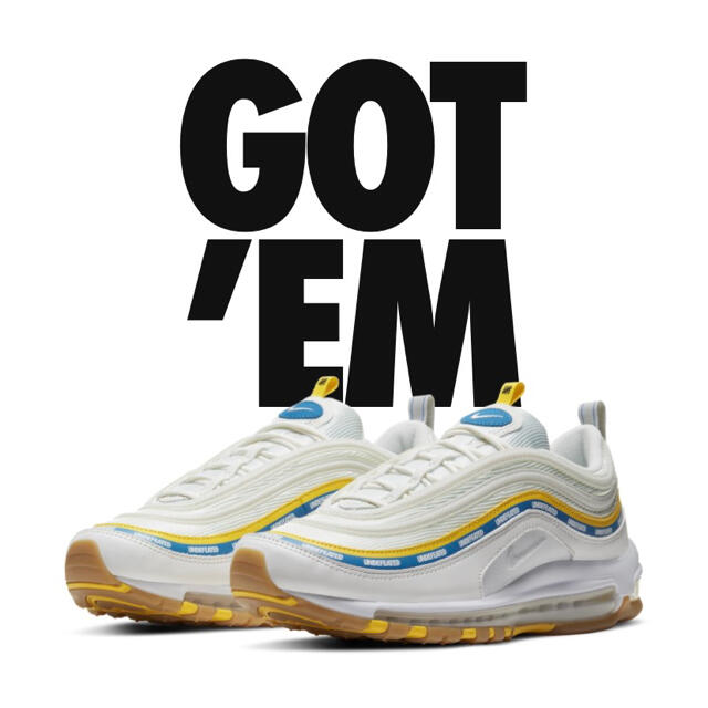undefeated air max 97 undftd whiteアンディフィーテッド