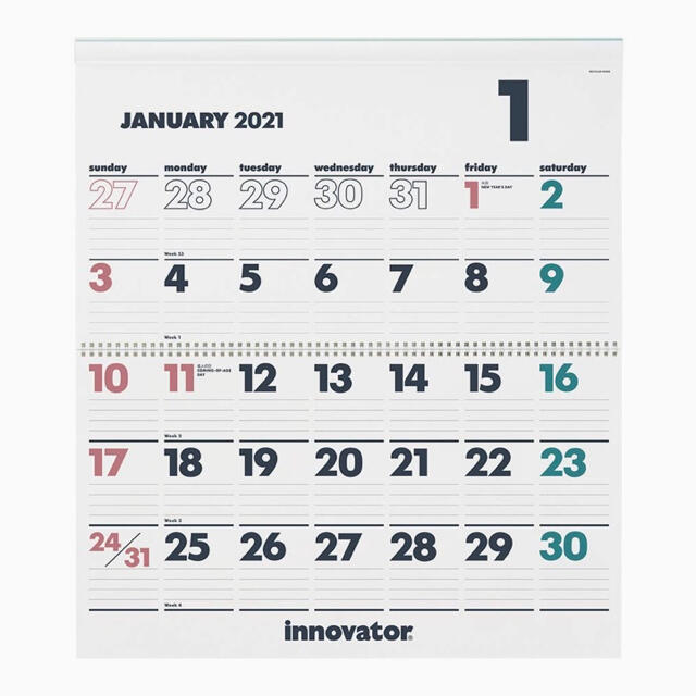 【未開封新品】イノベーター 2021年 カレンダー 壁掛け L インテリア/住まい/日用品の文房具(カレンダー/スケジュール)の商品写真