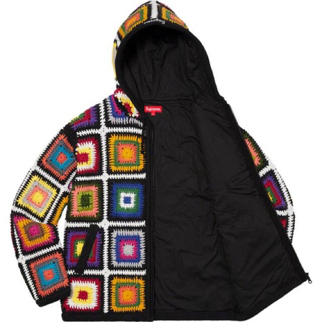 Supreme(シュプリーム)のSUPREME Crochet Hooded Zip Up Sweater XL メンズのトップス(ニット/セーター)の商品写真