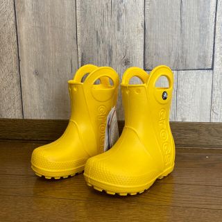 クロックス(crocs)の【美品】クロックス Crocs レインブーツ ハンドル イット (長靴/レインシューズ)