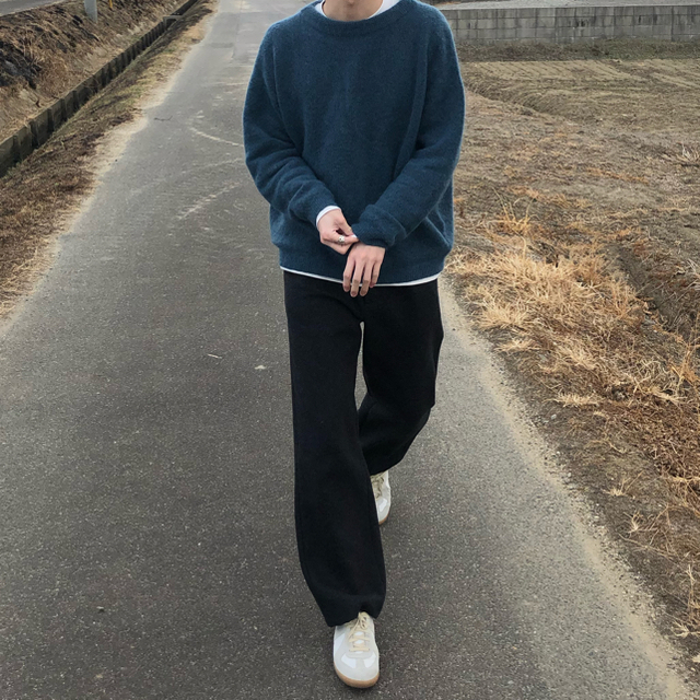 Acne Studios クルーネックセーター ティールブルー