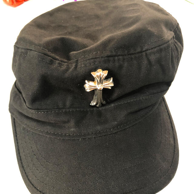 Chrome Hearts(クロムハーツ)のクロムハーツ　キャップ　ワークキャップ　クロス　ブラック　ロゴ メンズの帽子(キャップ)の商品写真