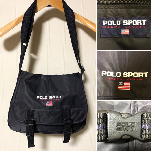 激レア！90s POLO SPORT ポロスポーツ ナイロン ショルダーバッグ