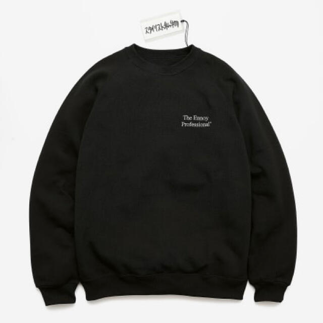 ennoy エンノイとスタイリスト私物 クルースウェット Lサイズ 黒