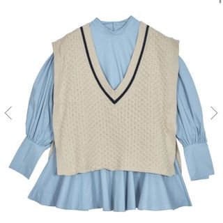 アメリヴィンテージ(Ameri VINTAGE)のameri 新品タグ付　FLARE SHIRT WITH VEST(シャツ/ブラウス(長袖/七分))