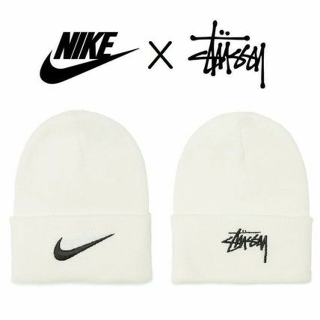 【新品・未使用】nike ナイキ×ステューシー ビーニー黒帽子