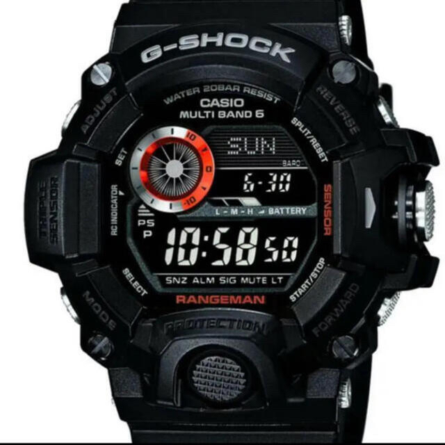G-SHOCK(ジーショック)の【新品】カシオ G-SHOCK レンジマン オールブラック GW-9400BJ メンズの時計(腕時計(デジタル))の商品写真