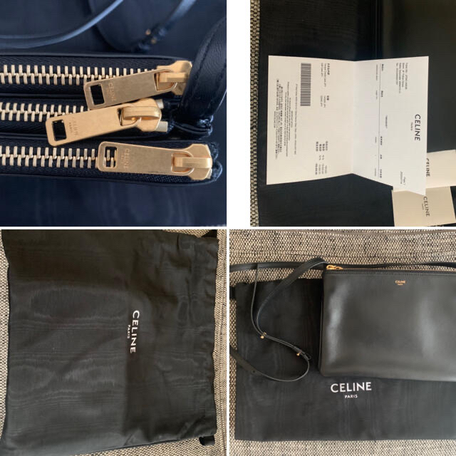 専用の為購入不可】新ロゴCELINE トリオ ラージ 黒 ショルダーバッグ 専用の為購入不可】新ロゴCELINE トリオ ラージ 黒 ショルダーバッグ