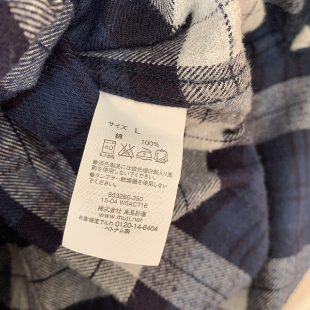 MUJI (無印良品)(ムジルシリョウヒン)のシャツワンピース　チェックシャツ　ブラウス　チュニック レディースのワンピース(ひざ丈ワンピース)の商品写真