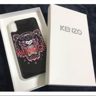 ケンゾー(KENZO)の新品 KENZO iPhoneケース ピンク ブラック X XS(iPhoneケース)