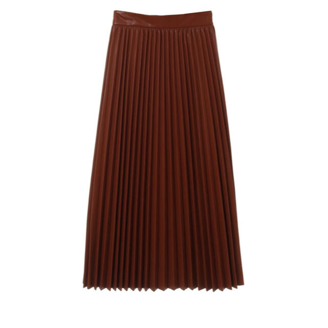 ACCORDION PLEAT LEATHER SKIRT