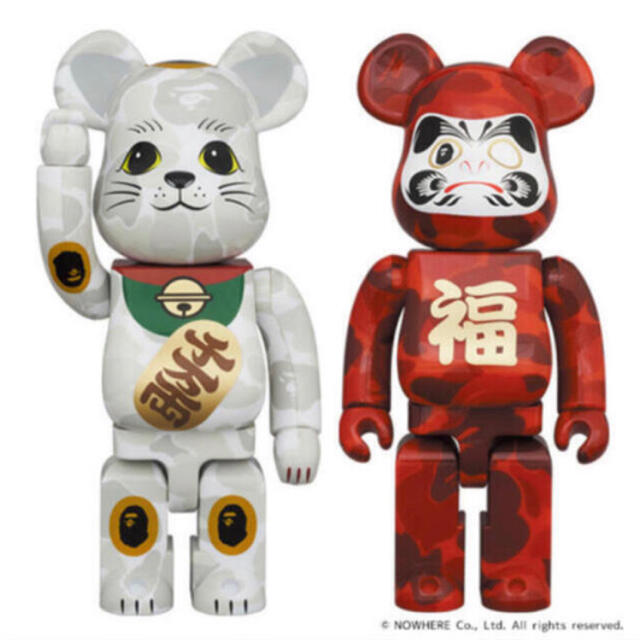 be@rbrick bape 招き猫&達磨400％セットおもちゃ