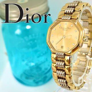 クリスチャンディオール(Christian Dior)の110 クリスチャンディオール時計　レディース腕時計　新品電池　ゴールド　ダイヤ(腕時計)