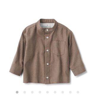 ムジルシリョウヒン(MUJI (無印良品))の無印　フランネルスタンドカラーシャツ　モカブラウン(Tシャツ/カットソー)