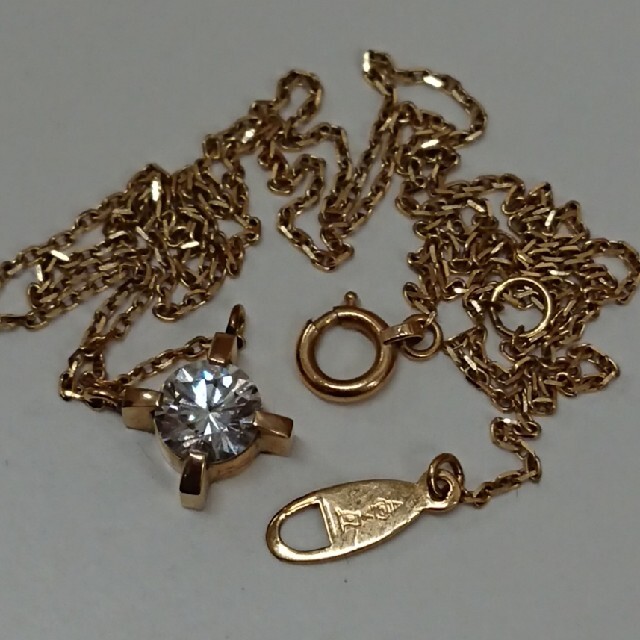 ダイヤ 金 750(k18) ネックレス 0,52ct 美品 レディースのアクセサリー(ネックレス)の商品写真