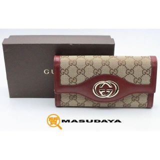 グッチ(Gucci)のグッチGGキャンバスインターロッキング長財布【超美品】(財布)