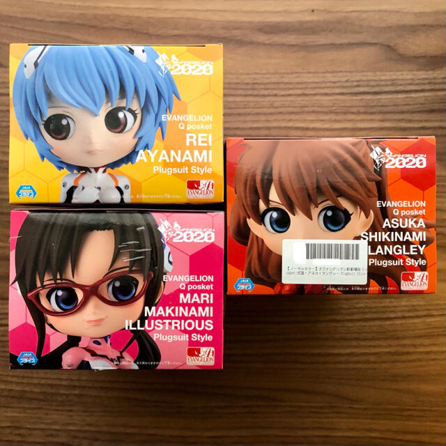 BANPRESTO(バンプレスト)のQposket エヴァ レイ & アスカ & マリ Aカラー3種セット エンタメ/ホビーのフィギュア(アニメ/ゲーム)の商品写真