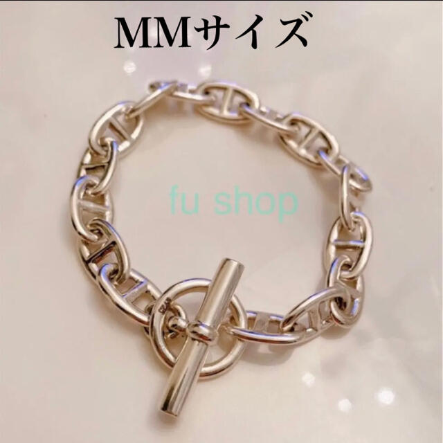 Chrome Hearts(クロムハーツ)のシルバー925 アンカーチェーン ブレスレット 22cm シェーヌダンクル レディースのアクセサリー(ブレスレット/バングル)の商品写真