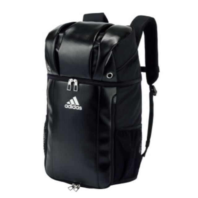 adidas(アディダス)の＠アディダスサッカーボール用　3層デイパックボールバック リュック黒×黒 スポーツ/アウトドアのサッカー/フットサル(その他)の商品写真