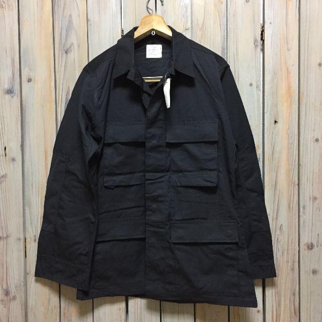 アメリカ軍アイテム米軍実物 BDUジャケット BLACK 357 DEADSTOCK 黒 XS